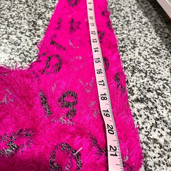 Jon and Anna pink fuzzy number sweater Very good condition. Sz: 2x (runs small) - Picture 8 of 8